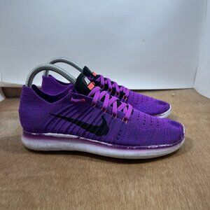 Nike Free RN Flyknit Women Size 7 Running Shoes Purple Athletic 831070-501